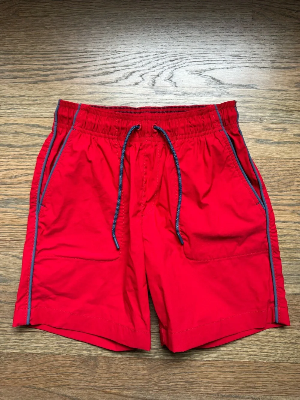 J. Crew Crewcuts Boys' Tech Dock Shorts with Piping – Red and Blue
